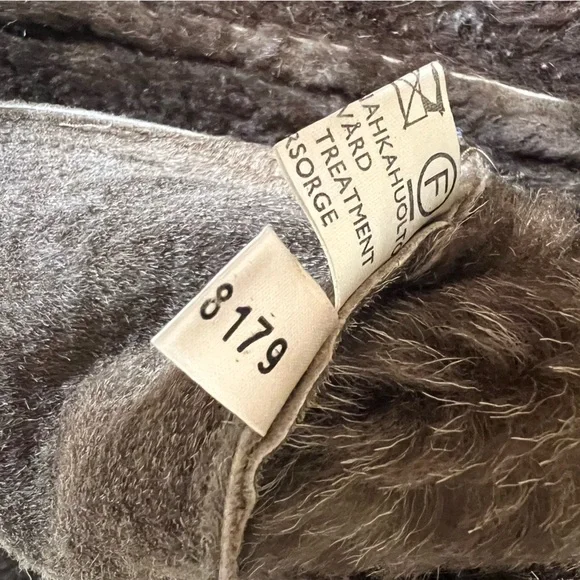 Vintage Furella Helsinki Fur Heavy Winter Coat Suede Leather - Picture 7 of 10